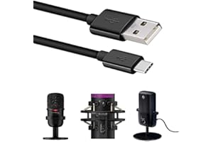 ienza Long USB C Type C 10FT Cable for HyperX SoloCast, QuadCast S and Elgato Wave 3 (Please Check Your Microphone Model Before Buying, Not for Other HyperX & ElGato Microphone Models)
