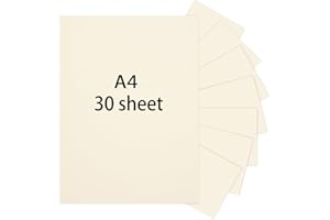 BEST ZOIKOM A4 Cream Card Paper Printer - 250gsm Ivory Card - Coloured Craft Card - Suitable for Printing, Copying, Arts Crafts (30)