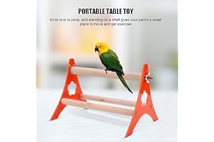 Sheens Pájaro Triángulo Percha Entrenamiento de Madera Soporte Interactivo Triángulo Escalera Acrílico Juguetes para Mascotas para pájaros pequeños Loro Perico Cockatiel Cockatoo Conure Lovebird