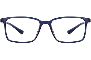 LENSKART BLU | Zero Power Blue Cut Computer Glasses | Anti Glare, Lightweight & Blocks Harmful Rays | UV Protection Specs | M