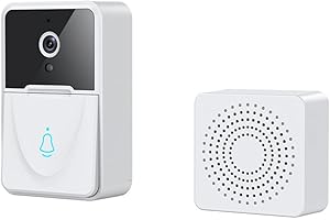Uaben Visual Doorbell With Camera,WiFi Wireless Video Smart Doorbell Camera Visual Intercom Door Bell Smart Video Doorbell Night Vision, 2-Way Audio, Real-Time Monitoring