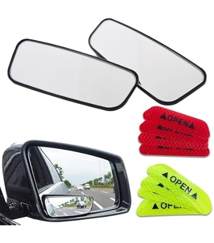 Rétroviseur Intérieur Voiture Panoramique 24x6.5cm - Miroir Rotatif 360° à Ventouse, Pour Éliminer Angles Morts, Idéal Conduite Accompagnée SUV Camion