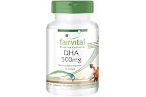 ‎FAIRVITAL Fairvital | DHA Kapseln 500mg - 90 Softgels - Fischöl - HOCHDOSIERT - Docosahexaensäure und Eicosapentaensäure