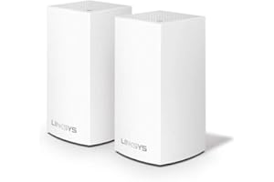 Linksys VLP0102 Velop Sistema Wifi Mesh per Tutta la Casa, Router/Range Extender Wifi Ac1200 per una Copertura Completa, Copertura fino A 260 M², Filtro Famiglia, Confezione da 2, Bianco