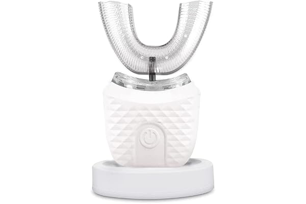 Brosse à dents électrique automatique à ultrasons à 360 ° - Blanchiment des dents - Chargement sans fil - Brosse de nettoyage des dents en forme de U - Pour enfants et adultes - Pour les voyages et la