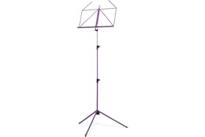 K&M 100/1 Notenpult Flieder – Ausziehbarer Notenständer 62,5 - 124 cm - klappbare Notenablage, faltbares Metall-Stativ