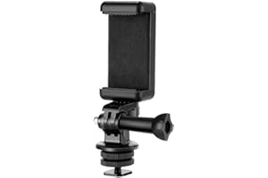 PANLOUTING Handyhalterung für DSLR Kamera Blitzschuh, 360° Drehbarer Handyhalter, Halterung für Actionkameras kompatibel mit GoPro Hero SJCAM DJI Osmo iPhone Android Smartphone