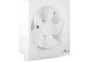 RR Signature Vento Deluxe 200 MM Exhaust Fan For Kitchen, Bathroom with Strong Air Suction, Rust Proof Body and Dust Protection Shutters (White), 3 Year Warranty