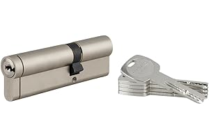 THIRARD - Cylindre Débrayable Transit 1 - Nickelé - Sécurité Renforcée - 6 Goupilles - Anti-Crochetage, Anti-Arrachement - 40 x 70 mm - 5 Clés Réversibles Longues - Gris