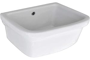 DIANHYDRO Lavadero de cerámica sin escurridor,45 x 36 cm (anch. x prof.)