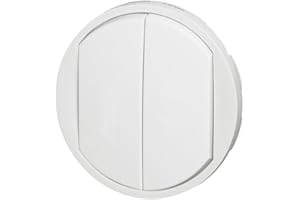 Legrand 068002 Enjoliveur Large Céliane pour Double Interrupteur, Va-et-vient ou Poussoir, Blanc
