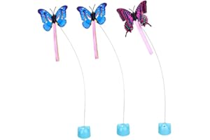 HAPPY HACHI Juguetes para Gatos, Juguete Electrónico para Gatos con Rotación 360 Grados, Juguetes Gato Interactivos Recargable USB 2 Cables Repuesto (Alternativas)