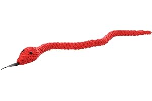 Flamingo Jouet Chien – Flocco Serpent & Corde Tressée Rouge – 70×5×3,8 cm – Coton – avec pouic-pouic – Soin Dentaire