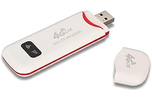 SXHLSELLER Modem 4G LTE USB WiFi z Gniazdem Karty SIM, Mobilna sieć Bezprzewodowa Hotspot Router 300 Mb/S Wysoka prędkość, Udostępnianie 10 Użytkowników na Telefon PC Laptop Tablet