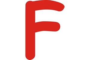 Kleckerliese Alphabet Buchstaben 6cm selbstklebende Aufkleber Wandtattoo Wanddekoration Kinderzimmer STICKER F - Höhe 6cm, Farbe Rot