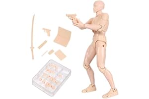 AXXHOTHO Action Figures Body-Kun DX & Body-Chan DX PVC Figur Modellzeichnung für S H Figuarts mit Box für Künstler (Hautfarbe, männlich)