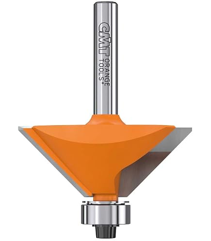 Fresa Concava CMT 939.445.11 – Raggio 15,9 Mm, Diametro 44,5 Mm, Stelo 8 Mm, Con Cuscinetto, Per Legno E Derivati