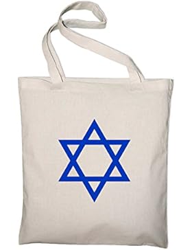 Davidstern Israel Jutebeutel, Beutel, Stoffbeutel, Baumwolltasche