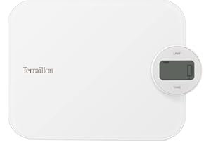 TERRAILLON TERAILLON - Green Collection - Balance de cuisine Electronique - Grand écran LCD et plateau en verre - Fonction Tare et Conversion Liquide - DYNAMO GLASS - Capacité 5kg max