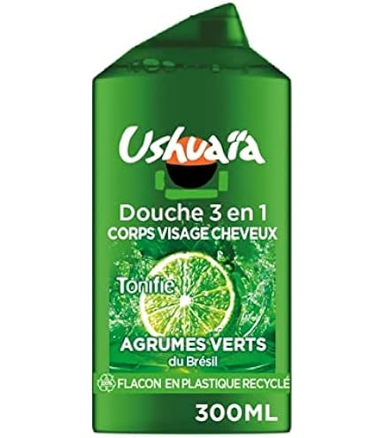 Lot De 2 Produits Ushuaïa Homme : Gel Douche & Shampoing Eucalyptus 300ml - PH Neutre