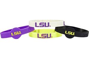 NCAA LSU CCP-BC-283-50 silikonarmband (4-pack), en storlek, flerfärgad