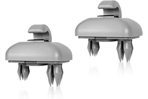 UQMIQURA 2 Stück Auto Sonnenblende Clip Haken, Innere Sonnenblende Clip Haken, Haken für Sonnenblenden Kompatibel mit Audi A1 A3 A4 A5 Q3 Q5 (8E0 857 562) A7 B6 B7 B8 S4 S5, Grau