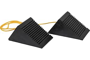 Buyers Products WC35225 Mini Rubber Wheel Chock Set, 5 x 3 x 2.25 Inches, 36 Inch Nylon Rope, Ideal For ATVs, Riding Lawnmowers And Gas-Powered Scooters, Rust And Chemical Proof