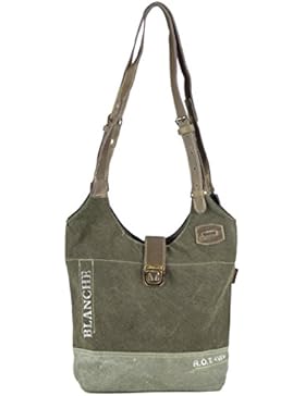 Sunsa Damen Herren kleine Umhängetasche Schultertasche Crossbody Tasche Canvastasche in retro Style Vintagetasche