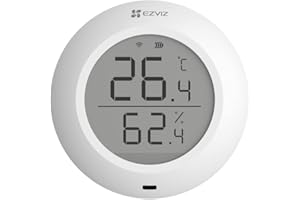 EZVIZ Wi-Fi czujnik temperatury i wilgotności, inteligentny monitor temperatury i wilgotności, bezprzewodowy detektor temperatury i wilgotności do wnętrz, współpracuje z A3 (T51C)