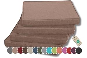 Gutekissen® poduszka na krzesła/ławki do domu i ogrodu poduszka na siedzisko poduszka ogrodowa poduszka na krzesło wiele kolorów FK5 (45x45, Beżowy, 4)