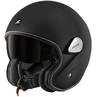 Shark casco jet Heritage, color negro mate, talla L