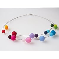 Polariskette Regenbogen bunte Kette Collier bunt