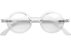 LONDON MOLE Lunettes Lunettes de lecture Moley | Lunettes rondes | Lecteurs sympas | Lunettes de lecture élégantes | Hommes Femmes Unisexe