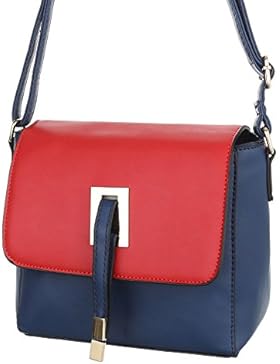 iTal-dEsiGn Damentasche Kleine Schultertasche Tragetasche Kunstleder TA-D207