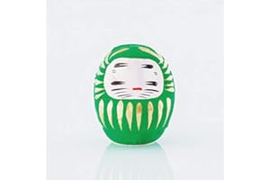 YOSHIDA DARUMA Daruma, Amulette Japonaise en Papier mâché, 6 cm Taille 0.3 (Vert)