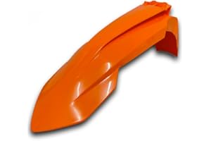 4MOTO Parafango anteriore plastiche per SX125 SX150 SX200 SX250 SXF250 SXF350 SXF450 SXF505 EXC EXCF XC XC250 XC300 XCF250 XCF350 XCF450 XCW125 XCW150 XCW250 XCW300 XCFW250 XCFW350 XCFW450 (arancio)