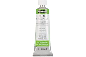 Schmincke - Medium W Gel, tube 35 ml, 50 043 009, gel-like auxiliary for oil painting, enables water miscibility of oil paints, low odor