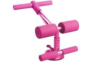 FUNTHY Barre de musculation avec bandes de résistance, portable et réglable, équipement d'entraînement des abdominaux avec ventouses, aide au sol et à la maison