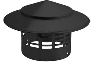 Takrörkåpa 160 mm anti-neddragande ventilationshuva (110 mm) | 75 mm diameter, rostbeständigt stål, blockerar regnvind, förhindrar backdrag, passar takventiler