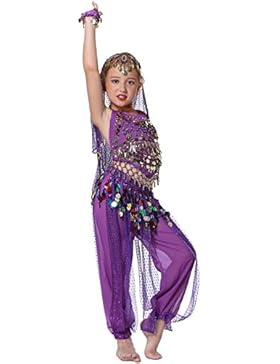 Seawhisper Mädchens Kleid Bauchtanz indianisch Tanzkostüme Halloween Karneval Kostüme Komplet