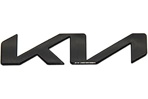 BUWAN 3D Métal Emblème Badge Voiture pour Kia KN, Autocollant de Lettres pour Insigne de Décalcomanies de Coffre Arrière de Voiture/hayon,A