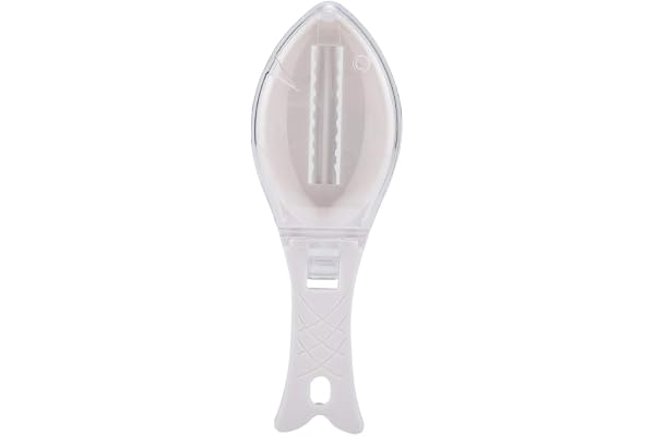 Tiiyee Écailleur de Poisson, Poisson Ecaille Nettoyage Outil Rapide Nettoyage Peau avec Etui Transparent Ecailleur Poisson Professionnel Cuisine Domestique Grattage Enlève Qui Gratte Ecailles Pinceau