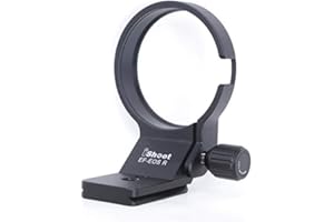 iShoot Stativ-Halterungsring kompatibel mit Canon Mount Adapter EF-EOS R 2971C002, alle Metall Objektivkragen Halterung Unterstützung mit Arca Swiss Typ Schnellwechselplatte für Stativkopfklemme