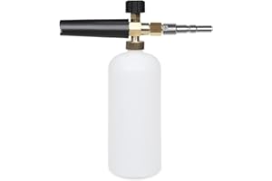 YUET Lancia per Schiuma di Neve Nilfisk Alto/KEW/Kränzle/WAP Lancia Schiumogena Cannone Spruzzatore di Sapone Regolabile Ugello Bottiglia di Schiuma 1L, Pistola di Schiuma per idropulitrice