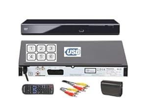 Panasonic DVD-S500EB-K MULTIREGION DVD player with USB & RCA Cable/CD Ripping