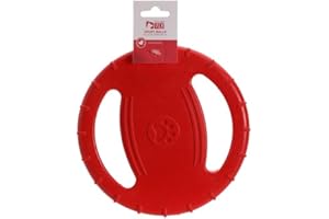 MON AMI LUKI - Jouet Sport Forme Frisbee Tres Resistant 20 CM Rouge - Chien - 20 CM