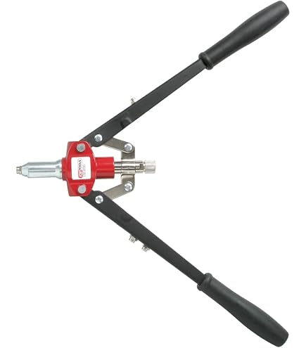 LOT PINCE A RIVETER A DEUX MAINS ET COFFRET DE 650 RIVETS DE 2.4 à 4.8