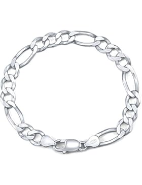 Silberarmband Herren Panzerkette 925 Sterling Silber rhodiniert breit 8,5 mm