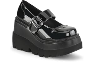 RAAXOLA Scarpe da Donna Mary Jane con Plateau Punta Dolce Caviglia Lolita Scarpe con Plateau Gotiche Décolleté Scarpe con Plateau robuste Scarpe Eleganti in Vernice per Feste da Indossare Tutti i Giorni