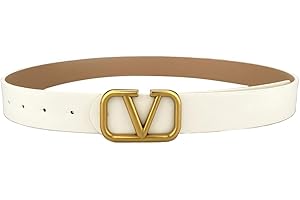 HSAJS Damen Ledergürtel Klassisch Dekorativen Verstellbarer Hüftgürtel Retro Ledergürtel mit Legierung Schnalle PU Leder Gürtel für Jeans Hosen Kleid Mode Zubehör